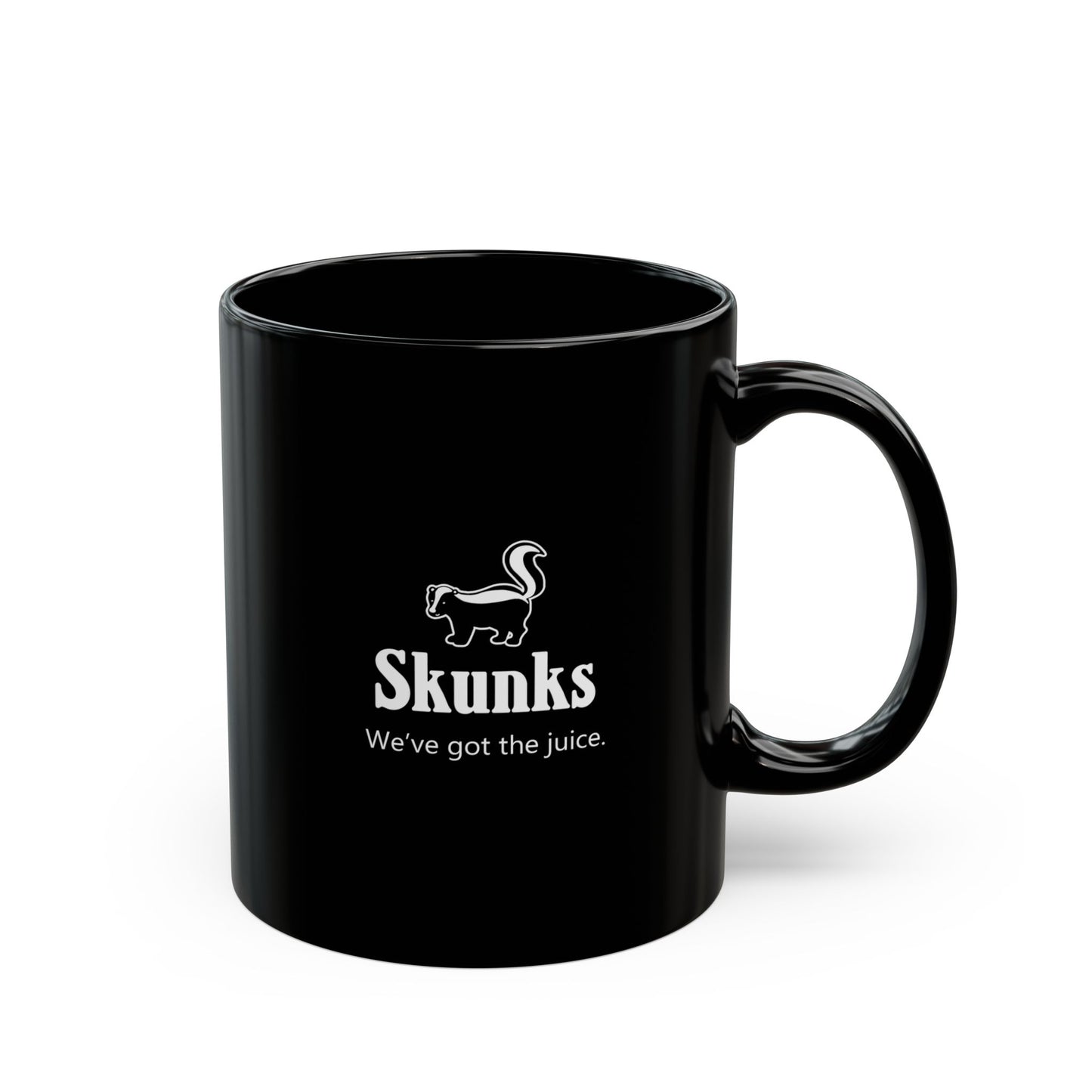 "We've got the juice" skunk mug