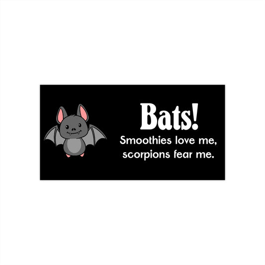 "Smoothies / scorpions" bat sticker