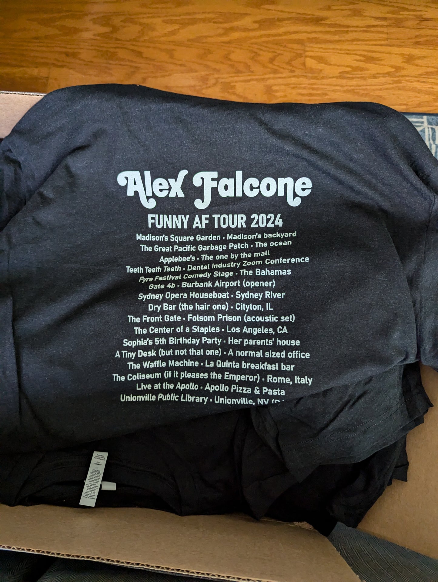 Funny AF Tour Shirt 2024 - blank front