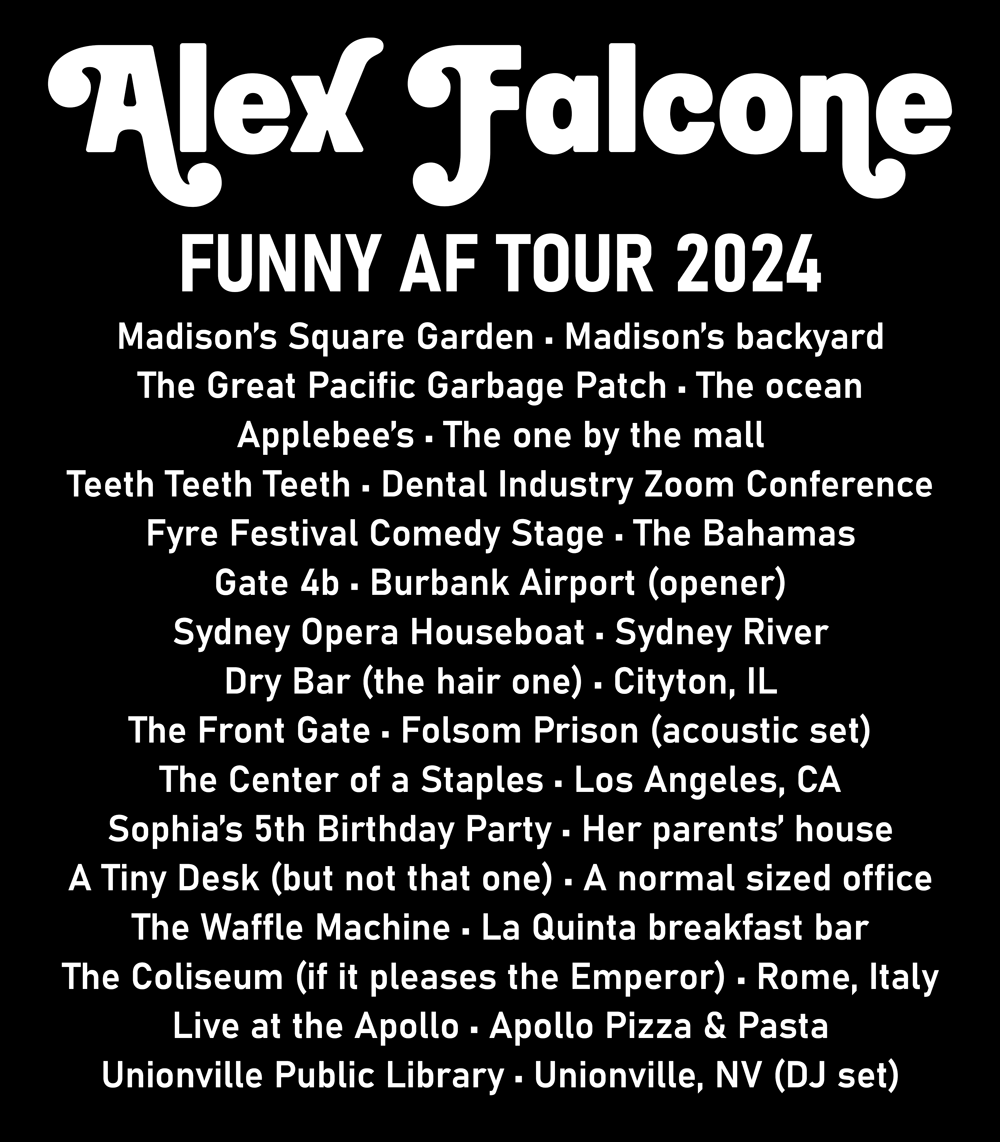 Funny AF Tour Shirt 2024 - blank front