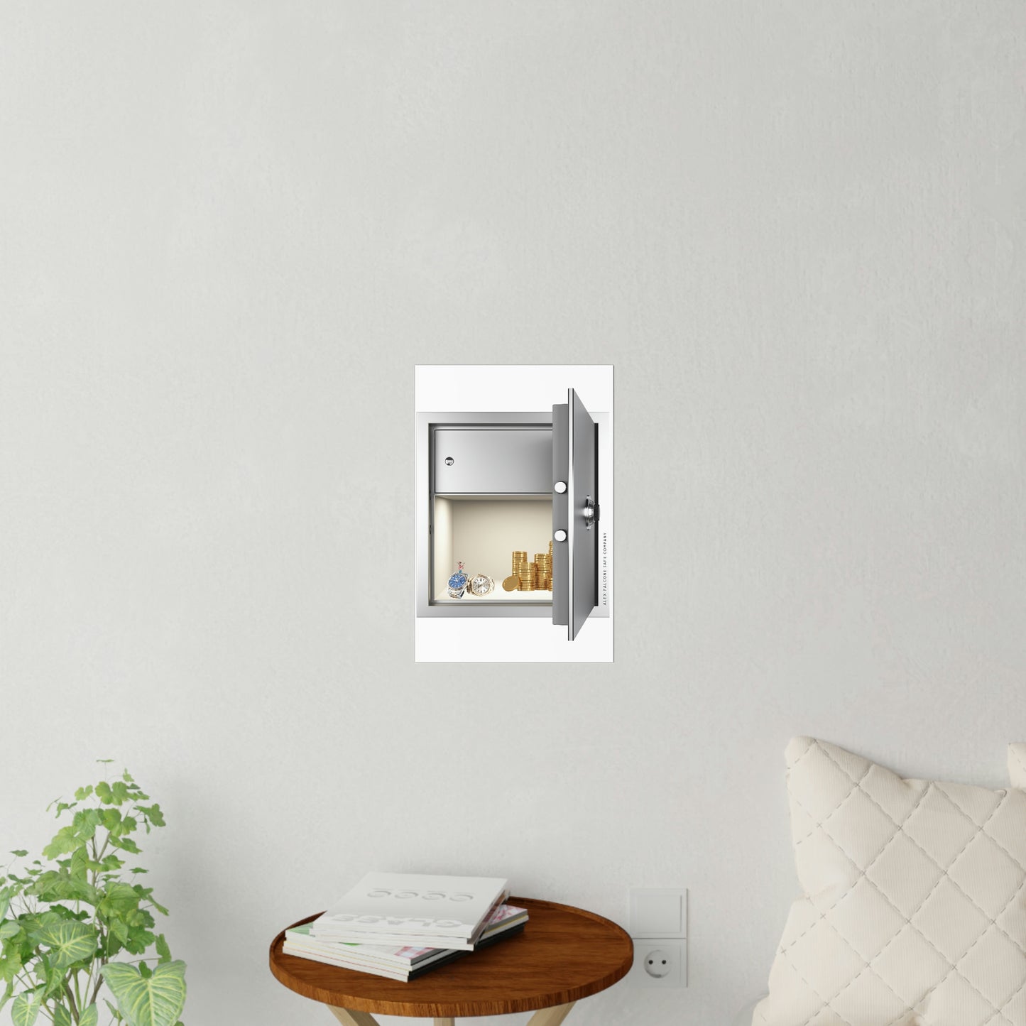 The Wall-Safe Wall Safe - Silver Version (vertical)