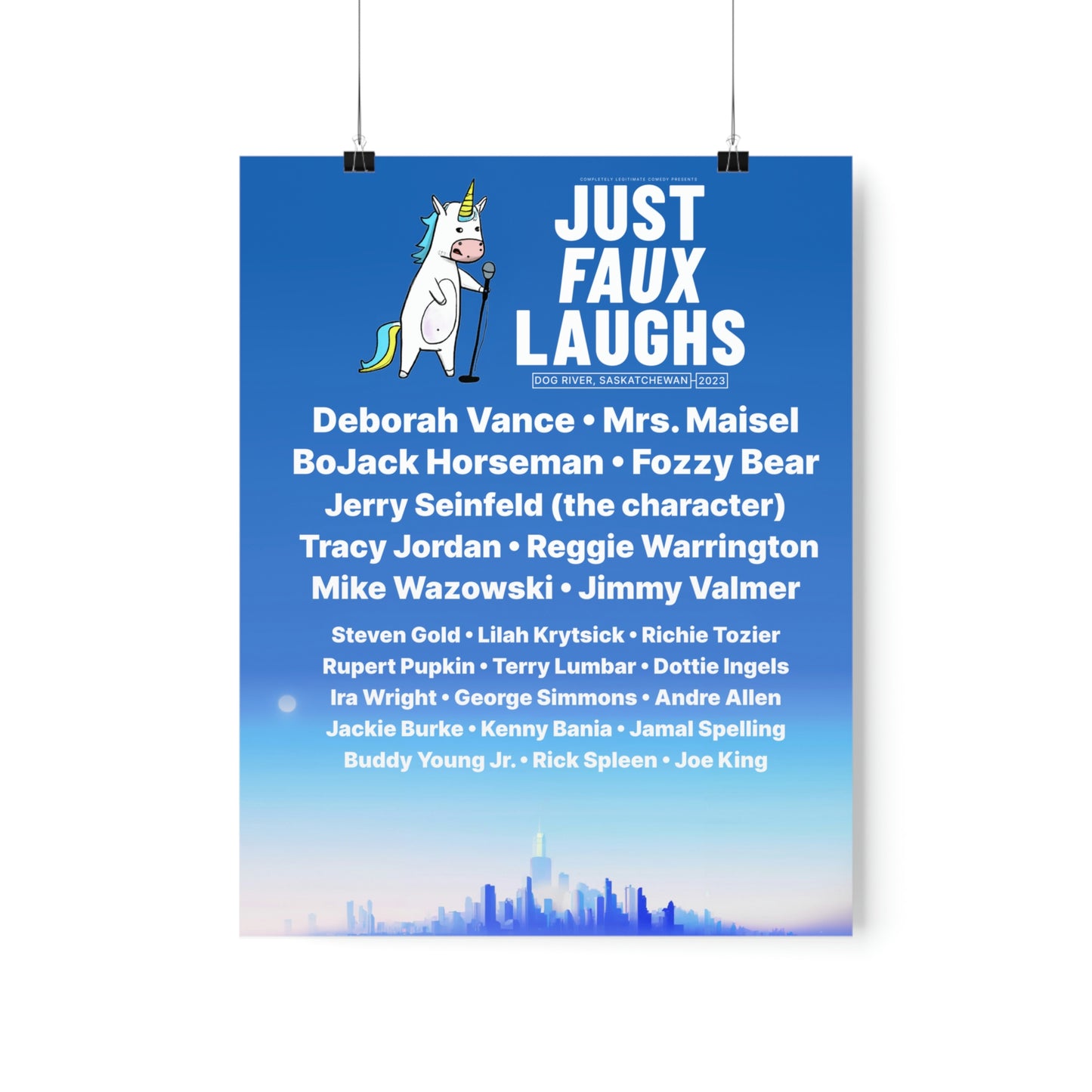 Just Faux Laughs - Fake Comedy Festival Poster