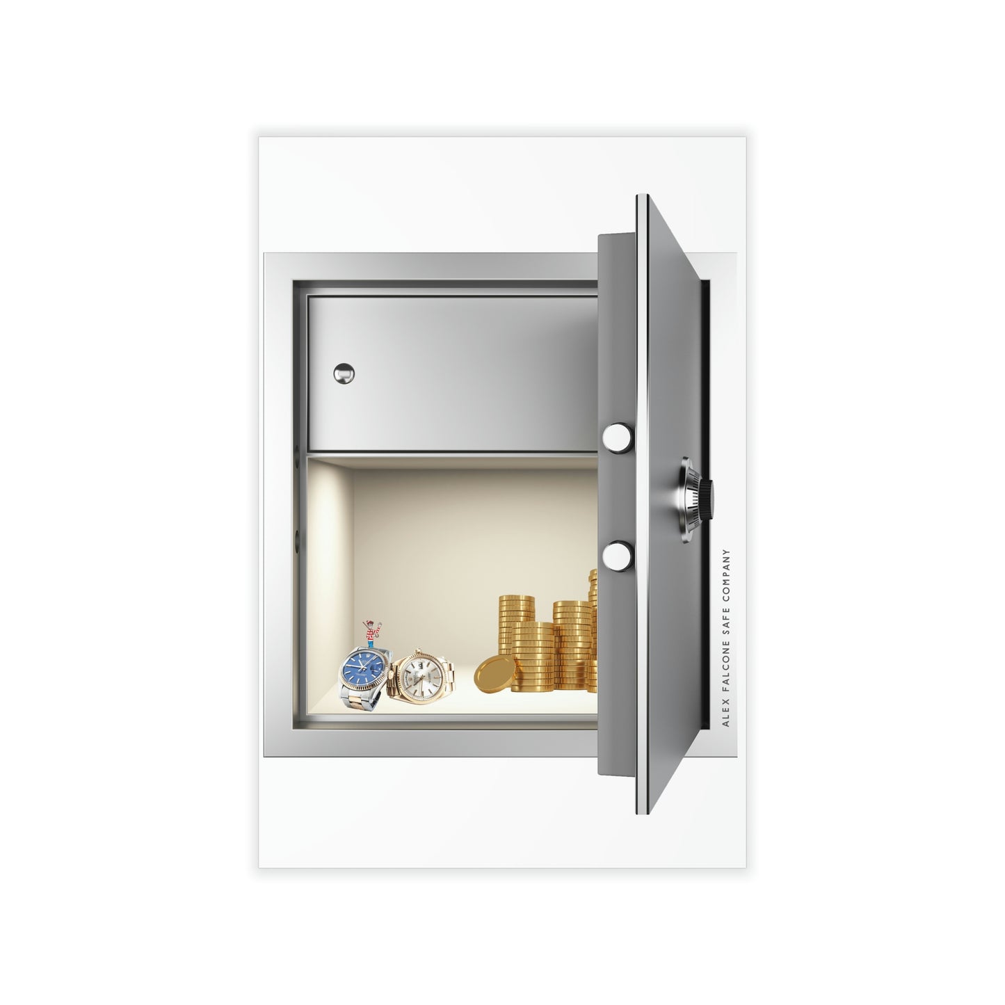 The Wall-Safe Wall Safe - Silver Version (vertical)