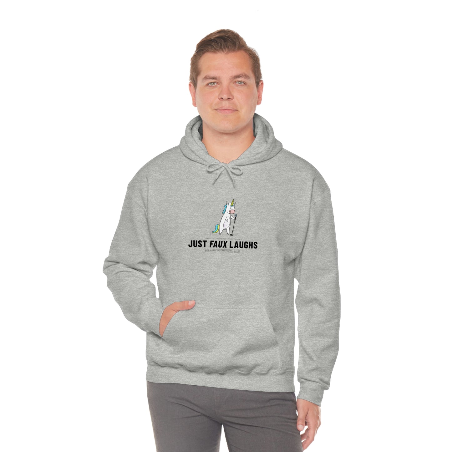 Just Faux Laughs 2023 - Fake Comedy Festival Hooded Sweatshirt