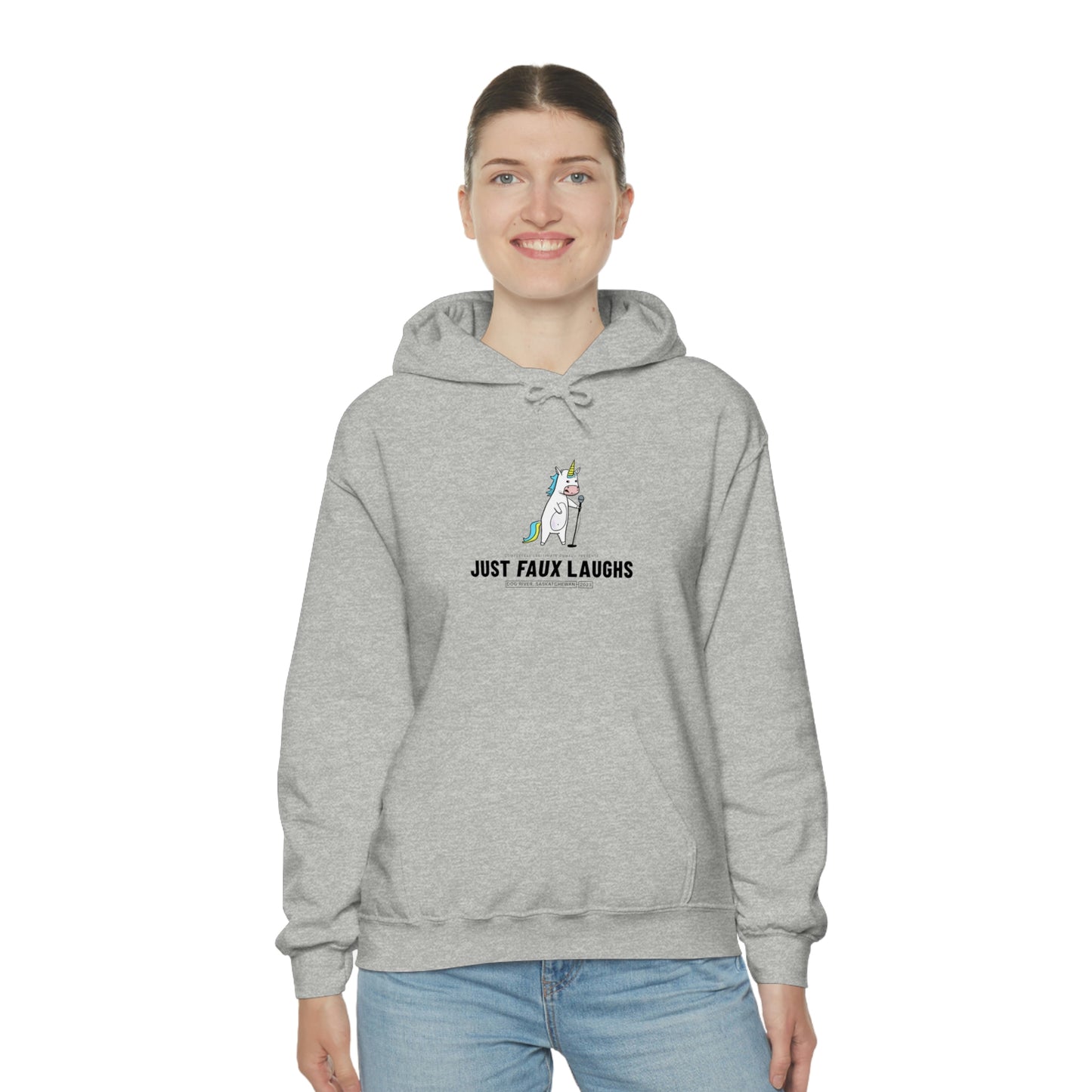 Just Faux Laughs 2023 - Fake Comedy Festival Hooded Sweatshirt