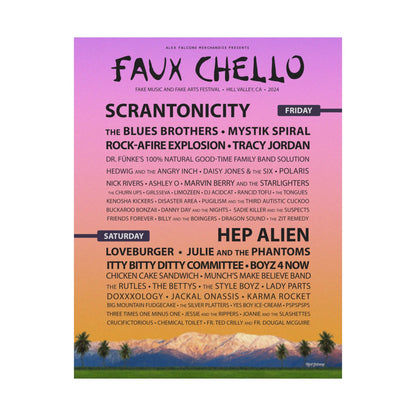 Faux Chello 24 - Fake Band Festival Poster