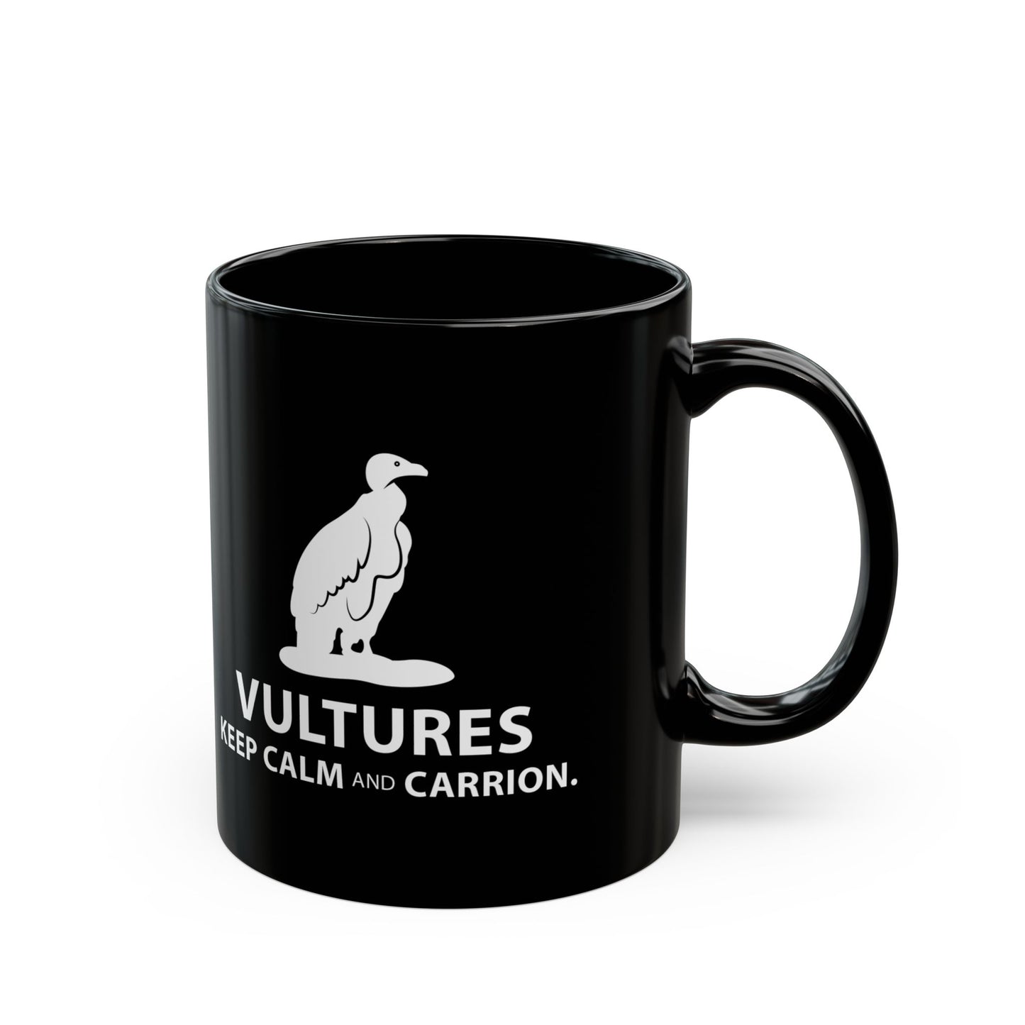 "Keep calm and carrion" Vulture mug