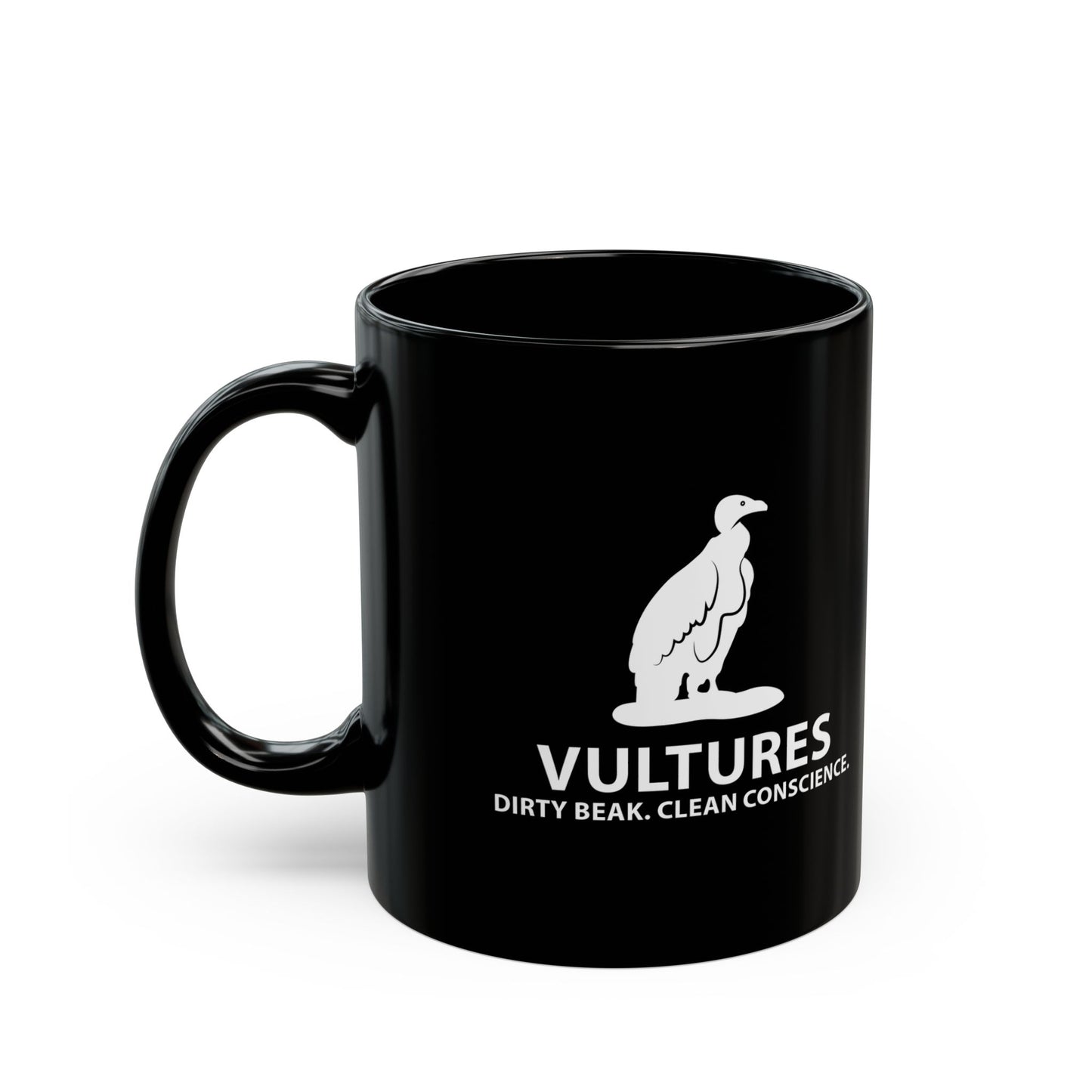 "Dirty beak. Clean conscience." Vulture mug