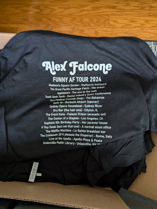 Funny AF Tour Shirt 2024 - blank front