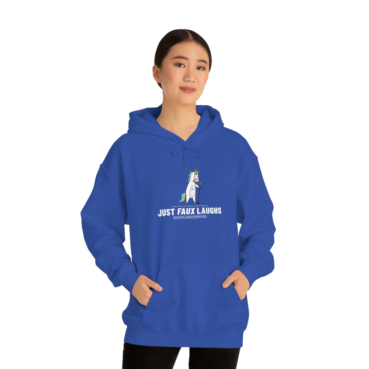 Just Faux Laughs 2023 - Fake Comedy Festival Hooded Sweatshirt