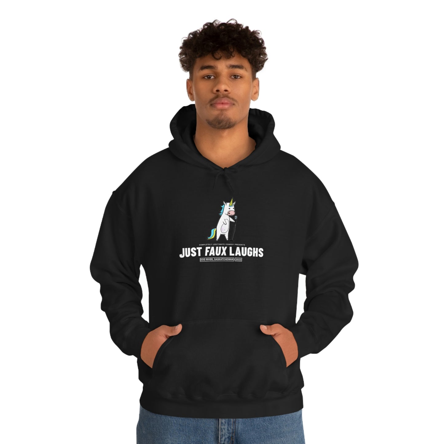 Just Faux Laughs 2023 - Fake Comedy Festival Hooded Sweatshirt